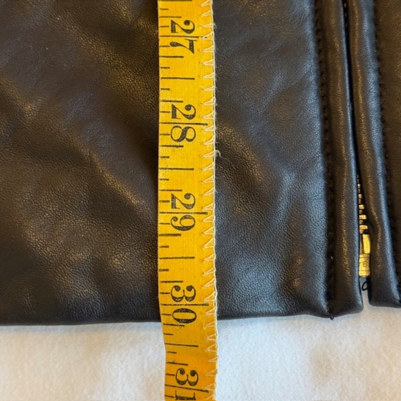 Adler Collection Womens Black Lambskin Leather Full Zip Coat with Belt, Large - Picture 11 of 13